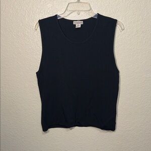 Notations Black Muscle Tee Women’s XL Sleeveless Basic Top Casual Minimalist